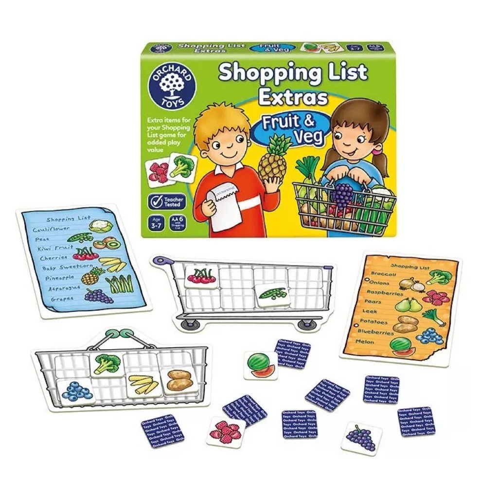 Shopping lisr extras - fruit and veg (Orchard toys)