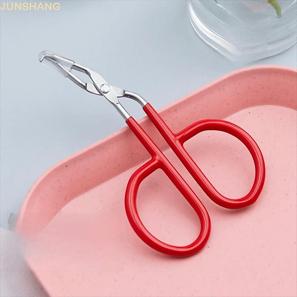 JUNSHANG Cable Tie Opener, Bent Tip Reusable Zip Tie Remover, Zip Tie Tool สแตนเลสซิลิโคน Handle Com