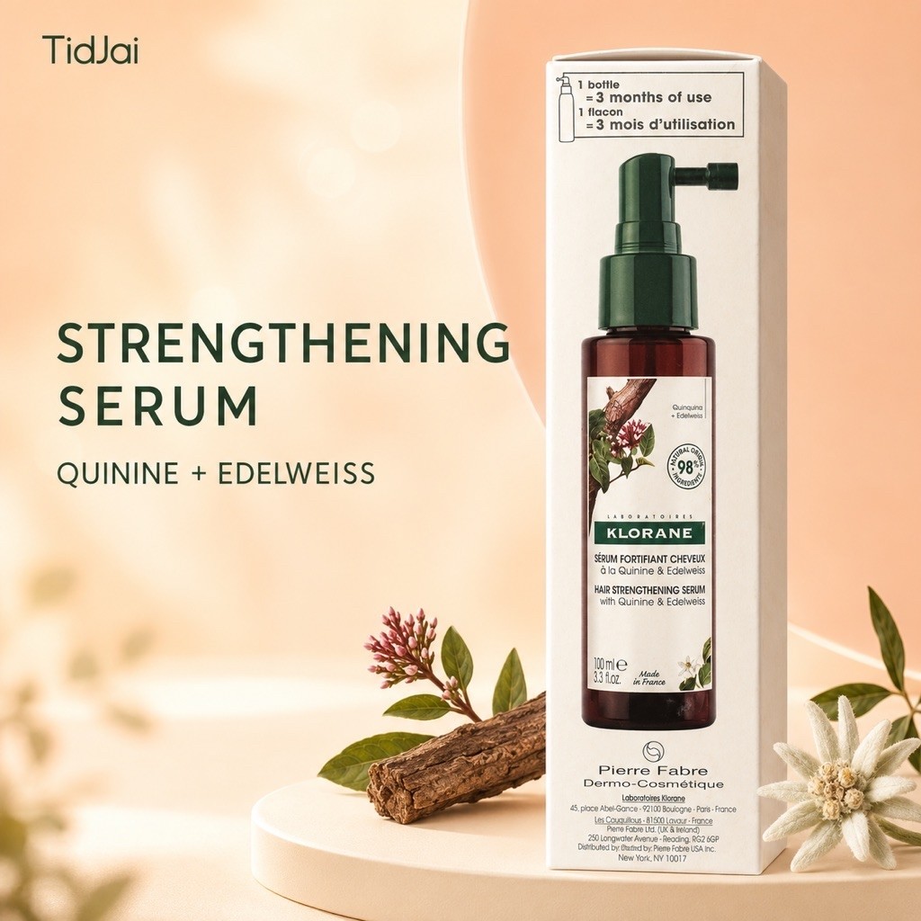 Klorane Hair Strengthening Serum with Quinine & Edelweiss 100ml เซรั่มบำรุงหนังศีรษะและเส้นผม
