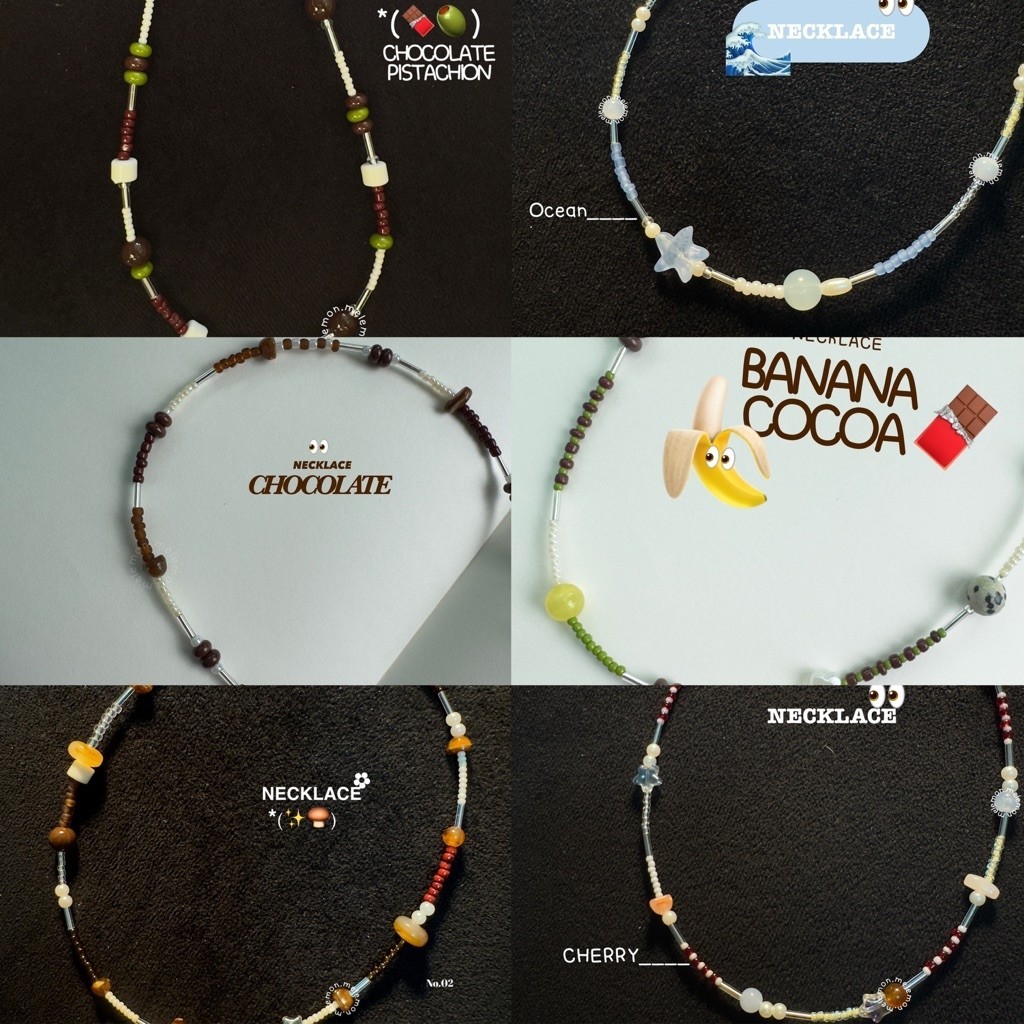 สร้อยคอลูกปัด(Necklace) แบบตะขอ (อ่านรายละเอียดก่อนสั่งซื้อ)