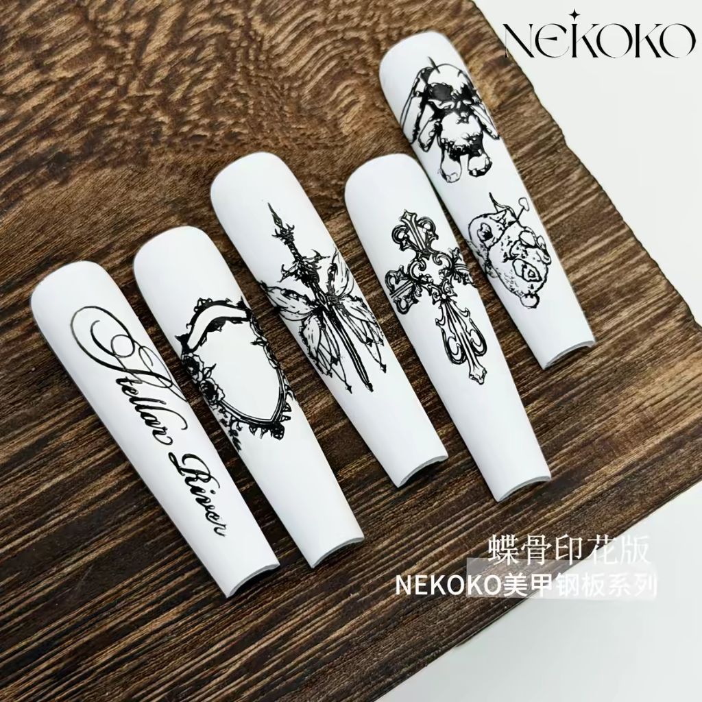 พร้อมส่ง NEKOKO | เพลตปั๊มลายเล็บ Zodiac 12 Signs Nail Art Stamping Plate