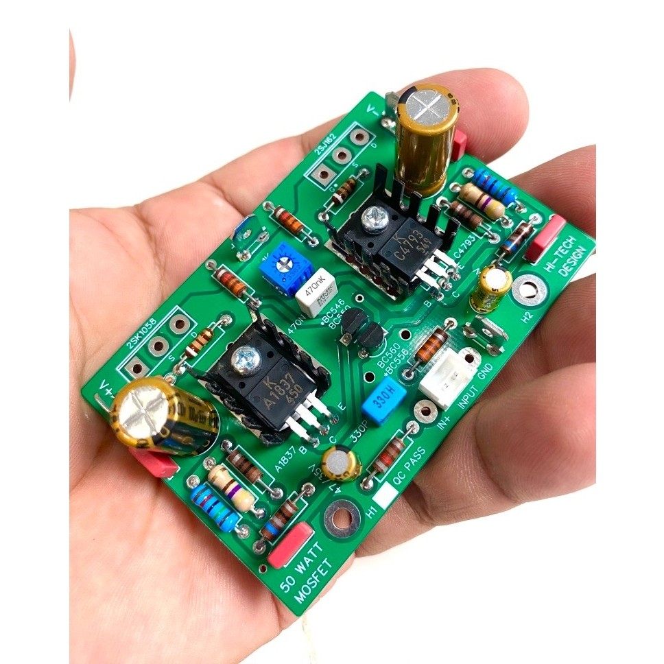 แผ่น PCB 50Watt Mosfet K1058/J162 2ชิ้น