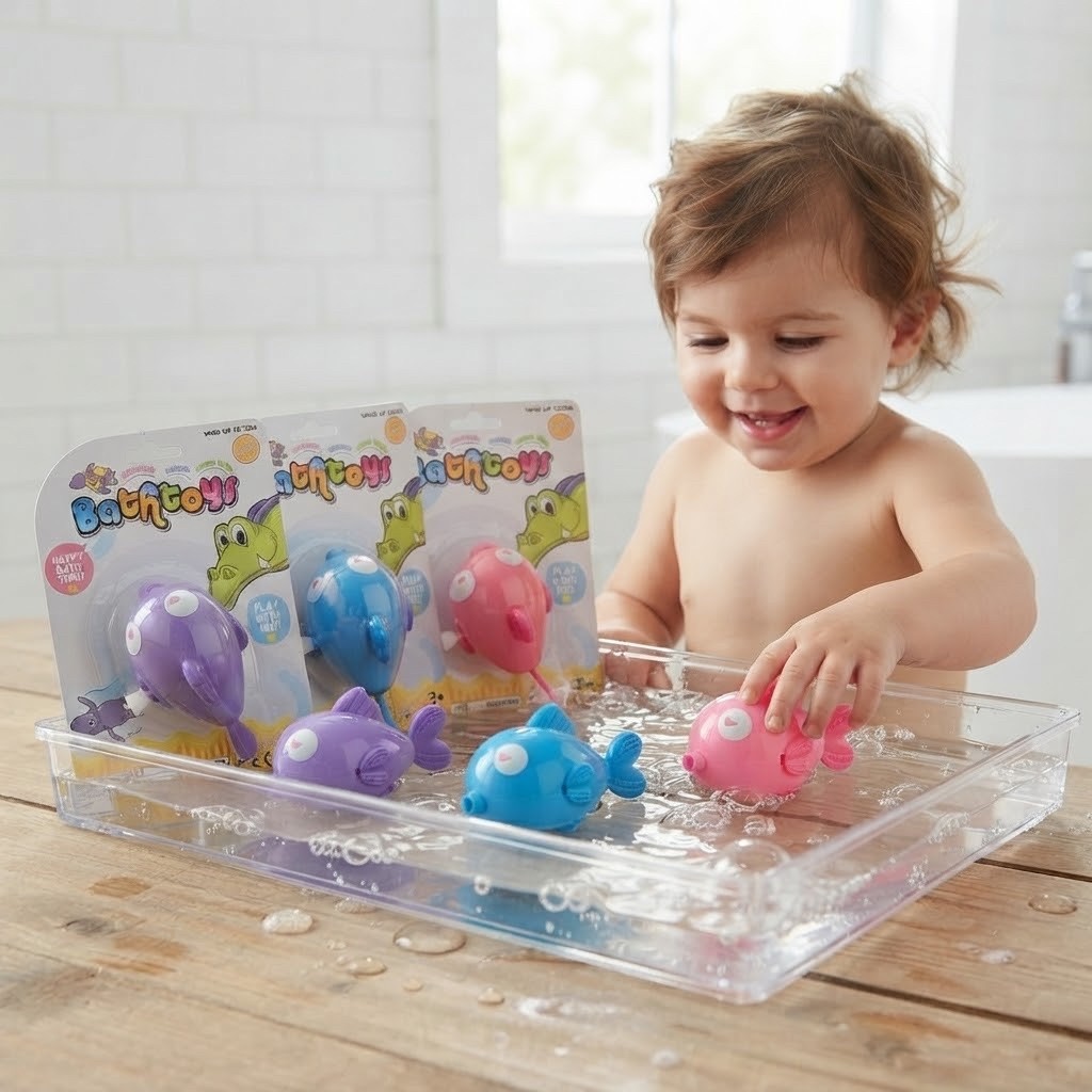 พร้อมส่ง ปลาน้อย Bath Toy ของเล่นอาบน้ำ ตุ๊กตาไขลาน ว่ายน้ำได้ ไม่ต้องใส่ถ่าน