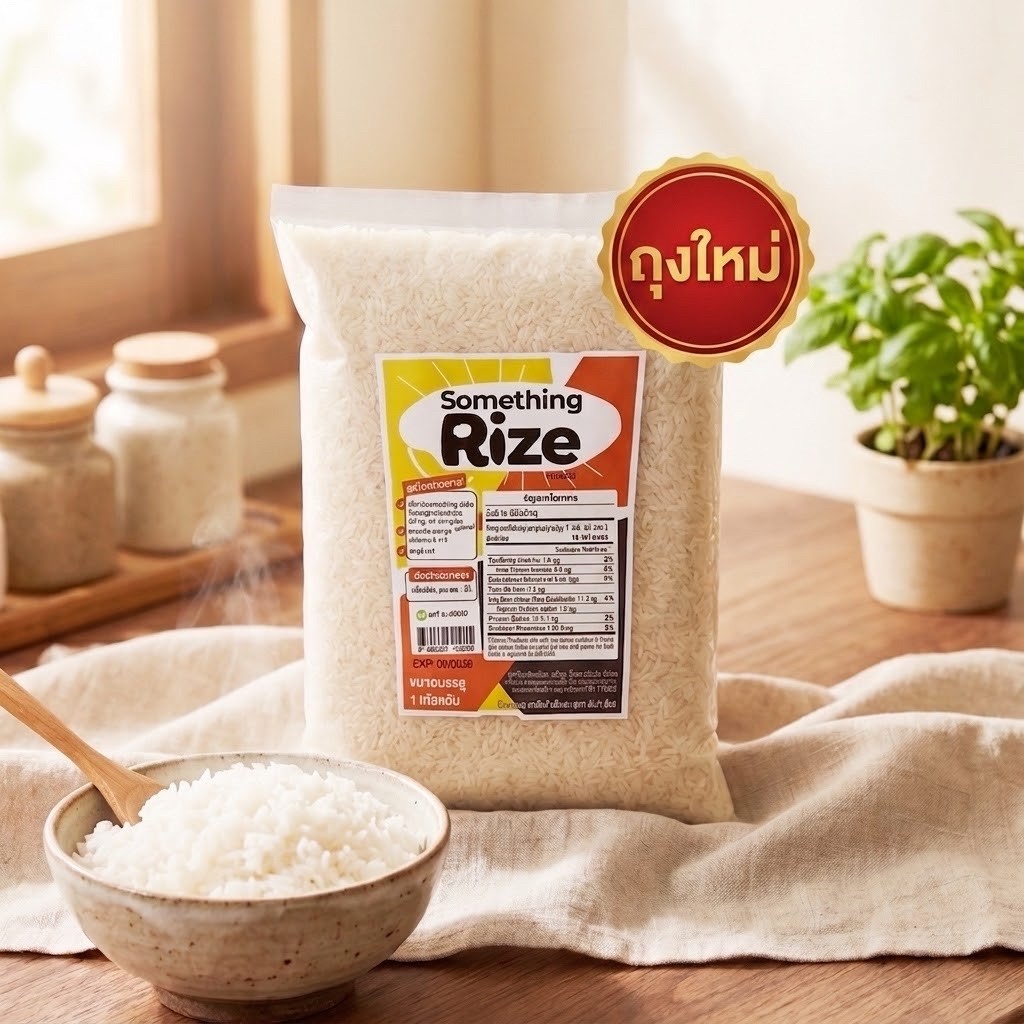 ข้าวบุกหอมมะลิ ซัมธิงไรส์ แคลต่ำกว่าข้าว 60%  เหมือนข้าวจริงที่สุด ถุงขนาด 1 กิโลกรัม คุ้มสุด