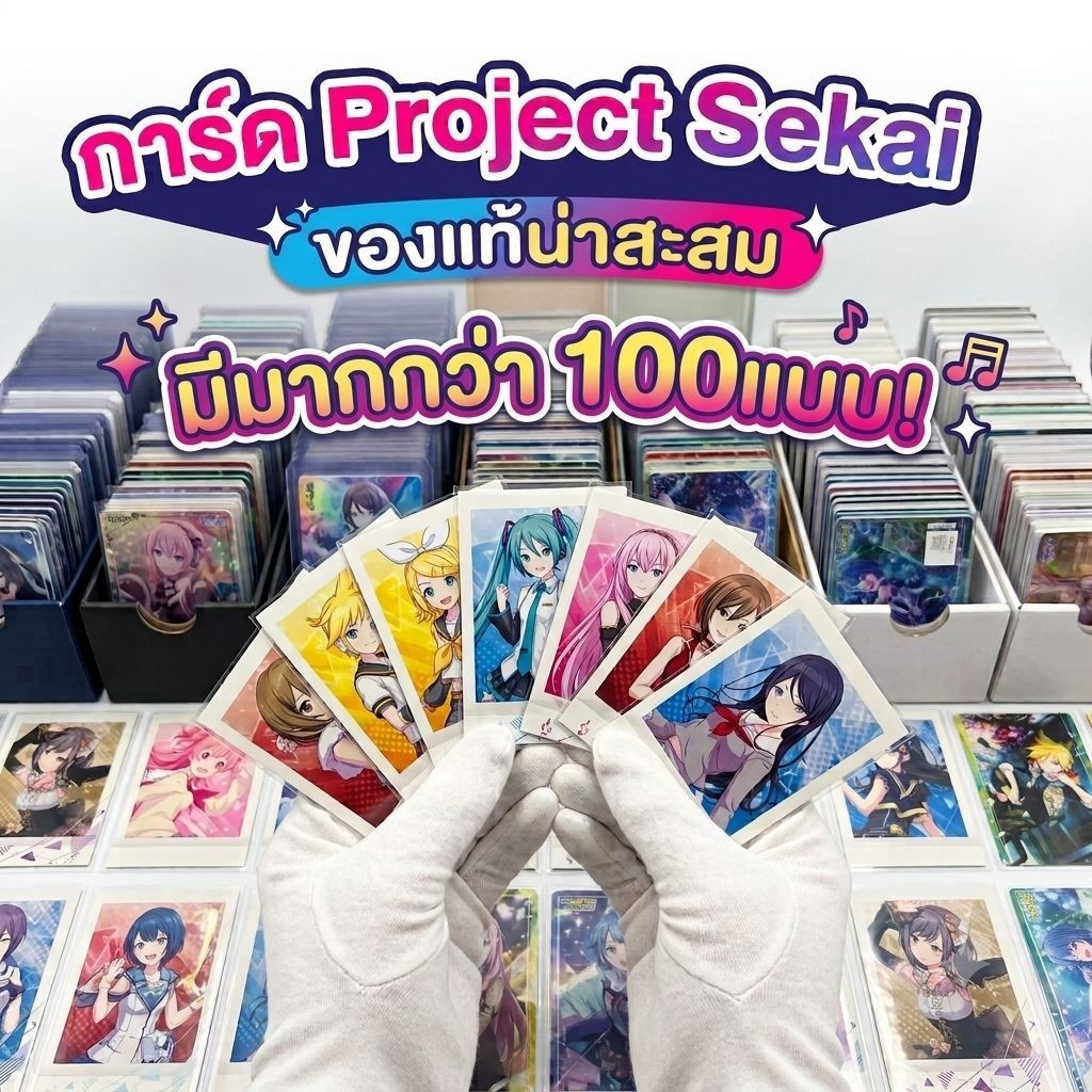 (lot4 /แท้✅️) ของสะสม อนิเมะ การ์ด Project sekai colorful stage Wafer card mafuyu hatsune miku vocal