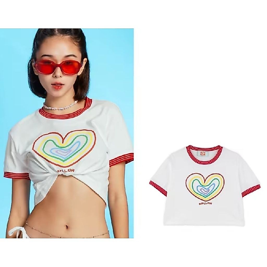 ROLLOR - เสื้อครอป เเขนสั้น รุ่น ROLL HEART by URTHE