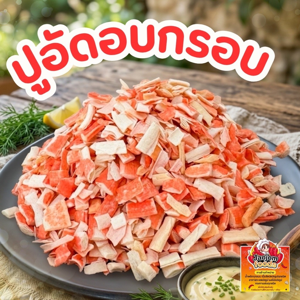 ปูอัดอบกรอบ กรอบอร่อย ทานเพลิน ใส่เป็นท็อปปิ้งได้