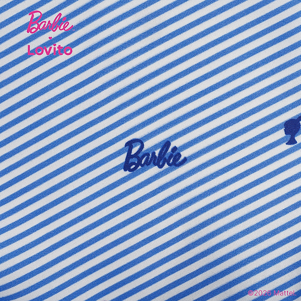 Barbie × Lovito Kids طقم بنات قميص وشورت أزرق — صورة 2
