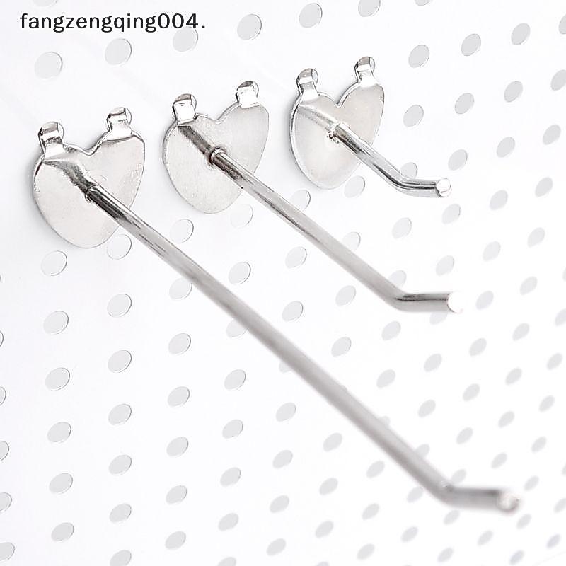 F4TH 10 ชิ้นรูปหัวใจเดี่ยว Peg Pegboard Hooks Wall Hooks Hole Board แขวนโรงรถ Pegboard Hook Wall Mou
