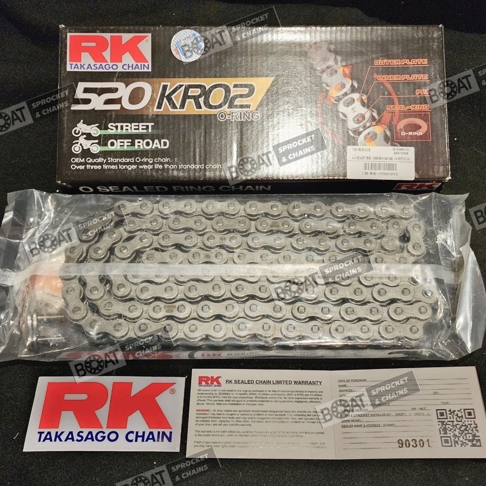 โซ่520 RK O-RING รุ่น KRO