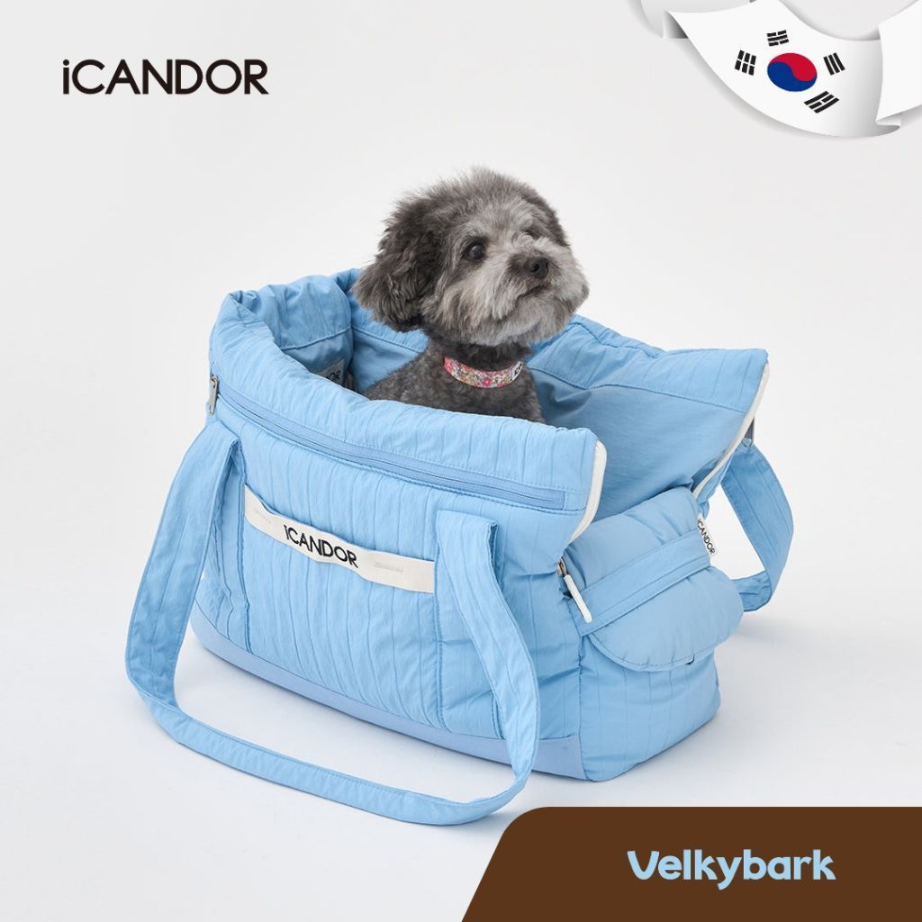 VELKYBARK [พร้อมส่ง] iCandor Cloud 9 Bag กระเป๋าสัตว์เลี้ยง นุ่ม สไตล์เกาหลี กระเป๋าสุนัข กระเป๋าแมว