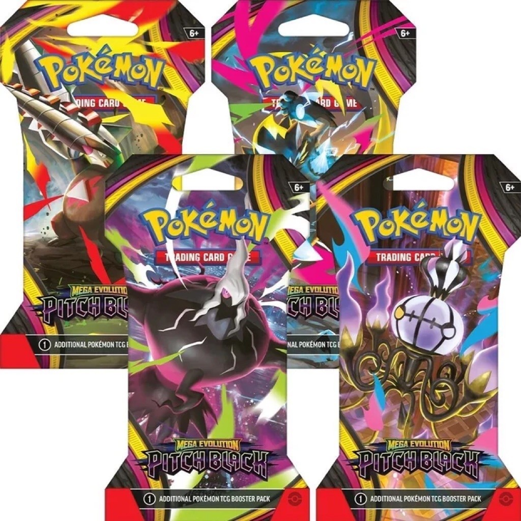 POKEMON TCG MEGA EVOLUTION PITCH BLACK 1 SLEEVED (ENG) ของแท้