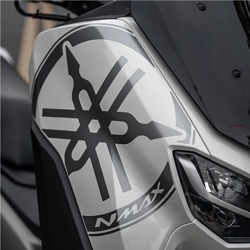 2 ชิ้นสําหรับ Yamaha Nmax 155 NMAX v3 V1 V2 สติกเกอร์สําหรับรถจักรยานยนต์หัวด้านข้าง Fairing Decals 