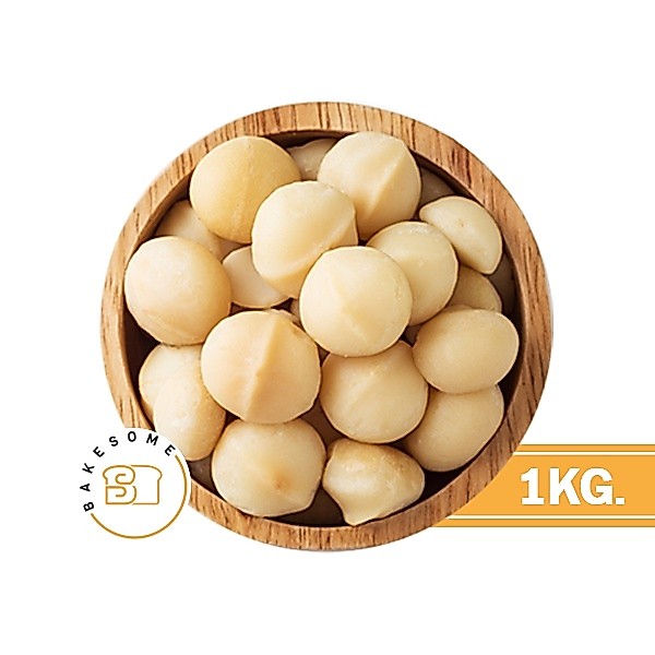 Raw Whole Macadamia แมคคาเดเมีย เต็มเม็ด (ดิบ) 1 กิโลกรัม เต็มเม็ด เกรด AAA