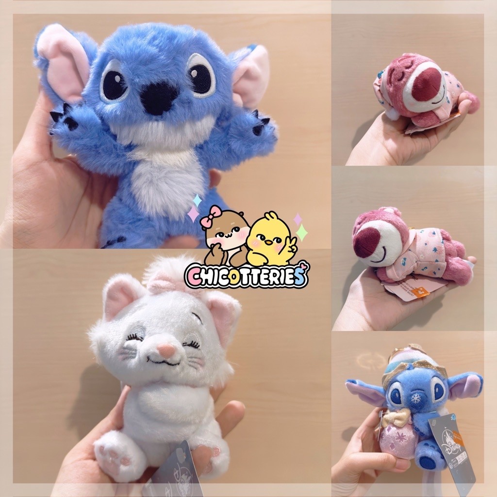 ✨STITCH•MARIE•LOTSO KEYCHAIN 🐱🐻 พวงกุญแจสติทช์ แมวมารี ล็อตโซ่ | Hongkong Disneyland 🇭🇰