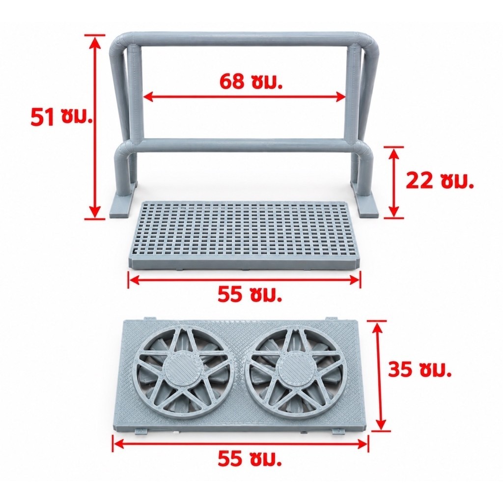 หม้อน้ำวางหลังกระบะรถ RC Scale