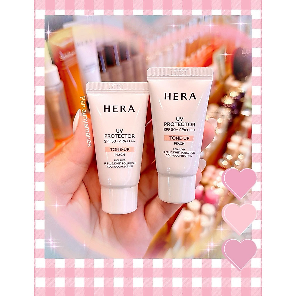 (กันแดดโทนอัพสีพีช)( ของแท้ % )Uv protector tone-up peach spf50+pa++++ ขนาด15ml