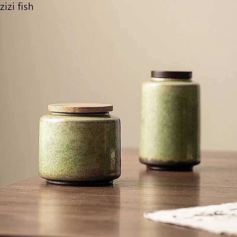 Creative Ceramic Caddies Sealing Jar Storage Jar Table Storage Decoration Household Ceramic Storage
