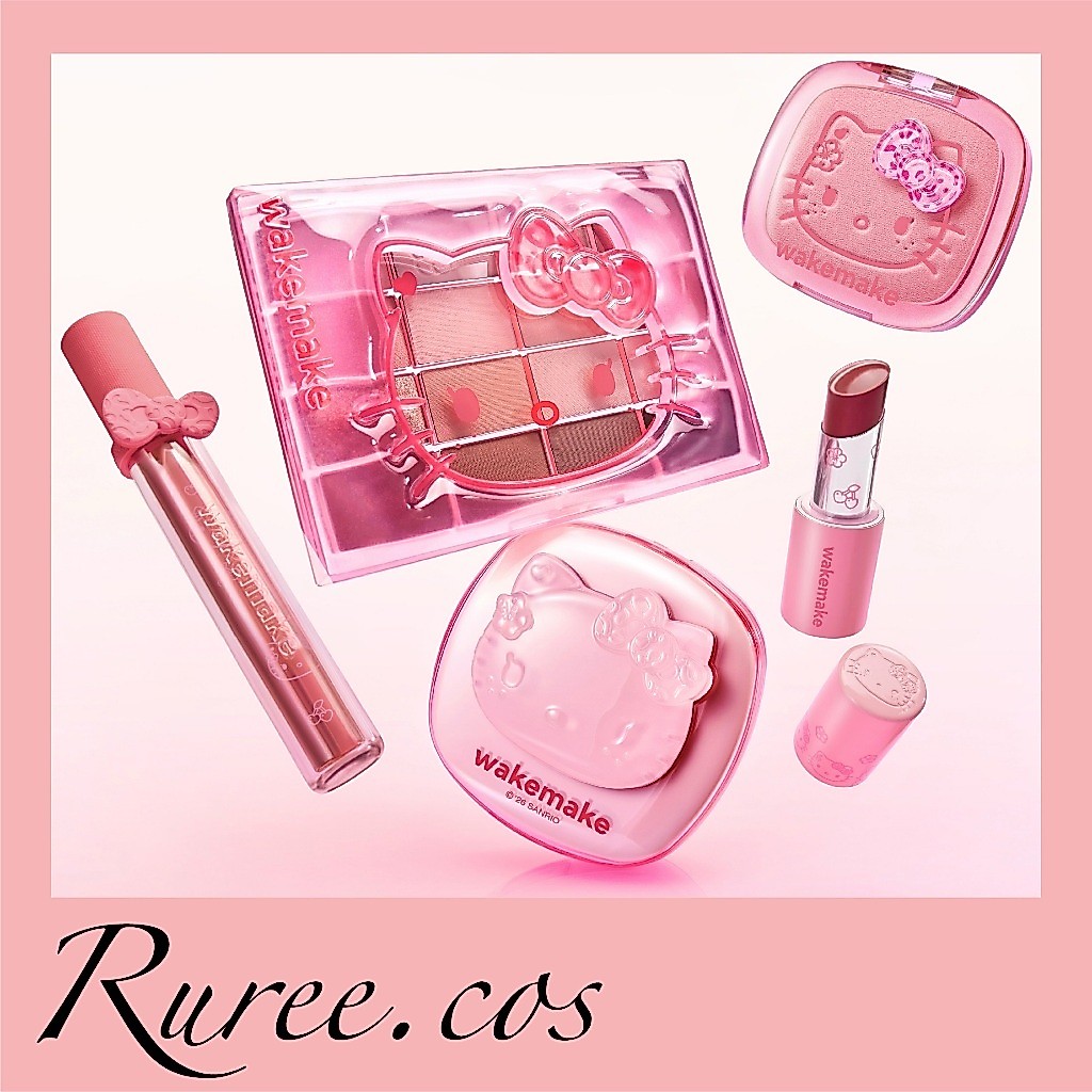 [พร้อมส่ง/ของแท้] Wakemake x Leopard Hello Kitty - Soft Blurring Eye Palette