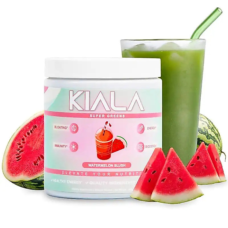 Kiala Nutrition Super Greens Organic Spirulina & Chlorella Powder for Digestive Gut Health Immunity 