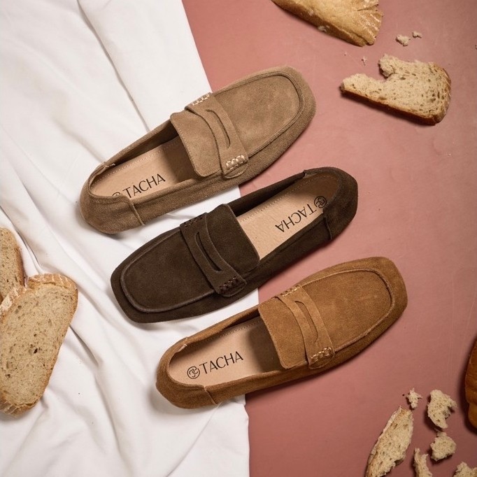 TACHA Rumi Suede Loafer รองเท้าโลฟเฟอร์หนังกลับแท้ หนังนุ่ม ใส่สบาย