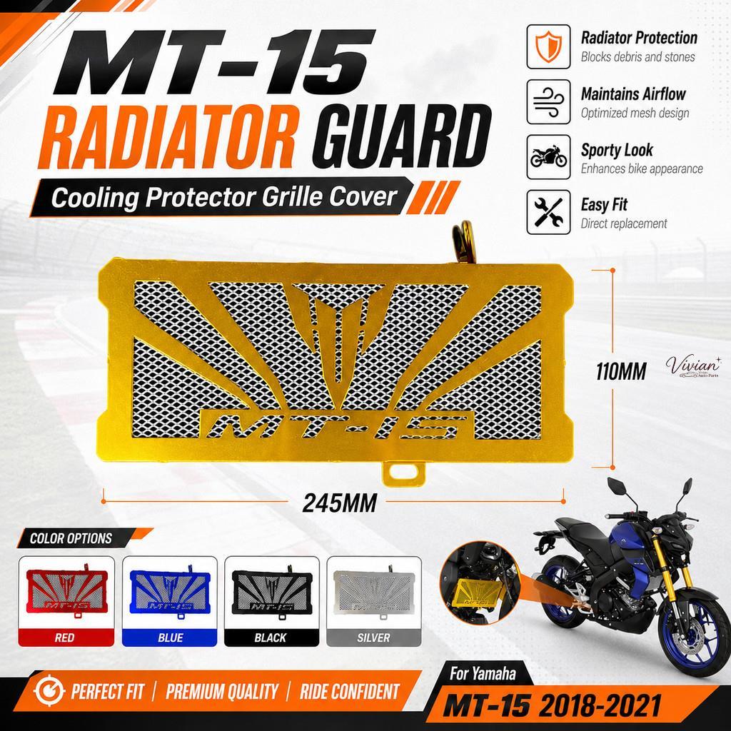 For Yamaha MT-15 MT15 2018-2021 การ์ดหม้อน้ำ ตะแกรงป้องกันหม้อน้ำ ฝาครอบหม้อน้ำ อะไหล่แต่ง【21