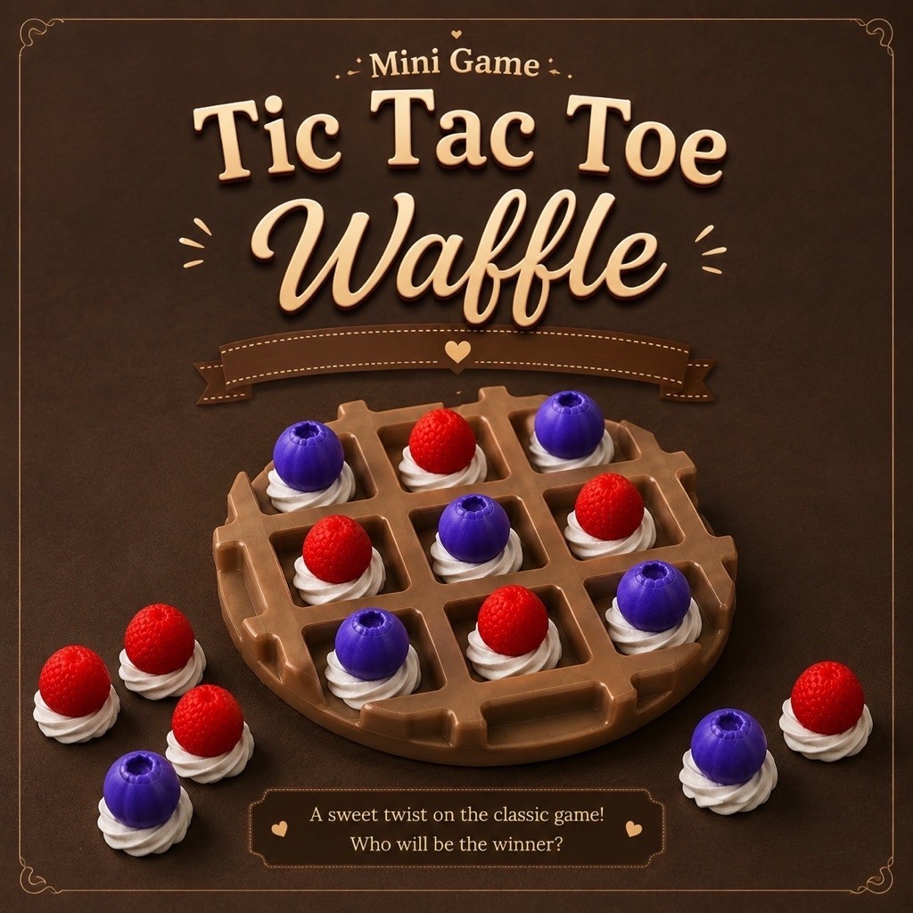 🧇 Mini Game: Tic Tac Toe Waffle 💜❤️