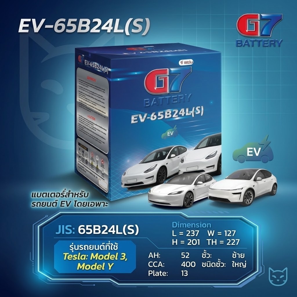 แบตเตอรี่แห้ง G7 EV-65B24L(S) แบตเตอรี่ Tesla 3 - Model Y