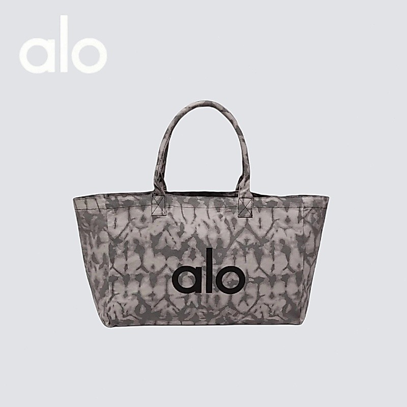 [100% Original] ALO Stylish Yoga Printed Pattern Fitness Canvas Tote Bag Large Capacity Shopping Bag