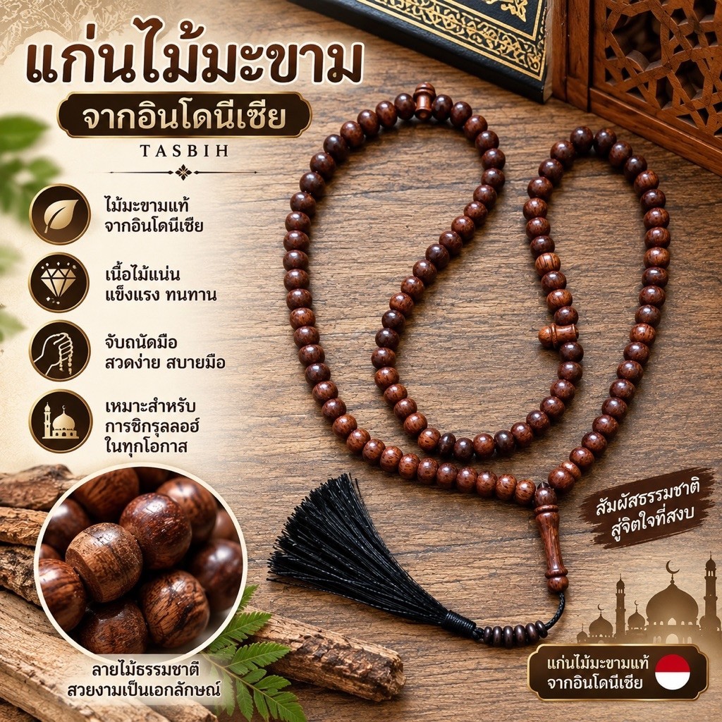 รวมลูกประคำอิสลาม /ลูกตัสเบียะห์สวยๆ100เม็ด