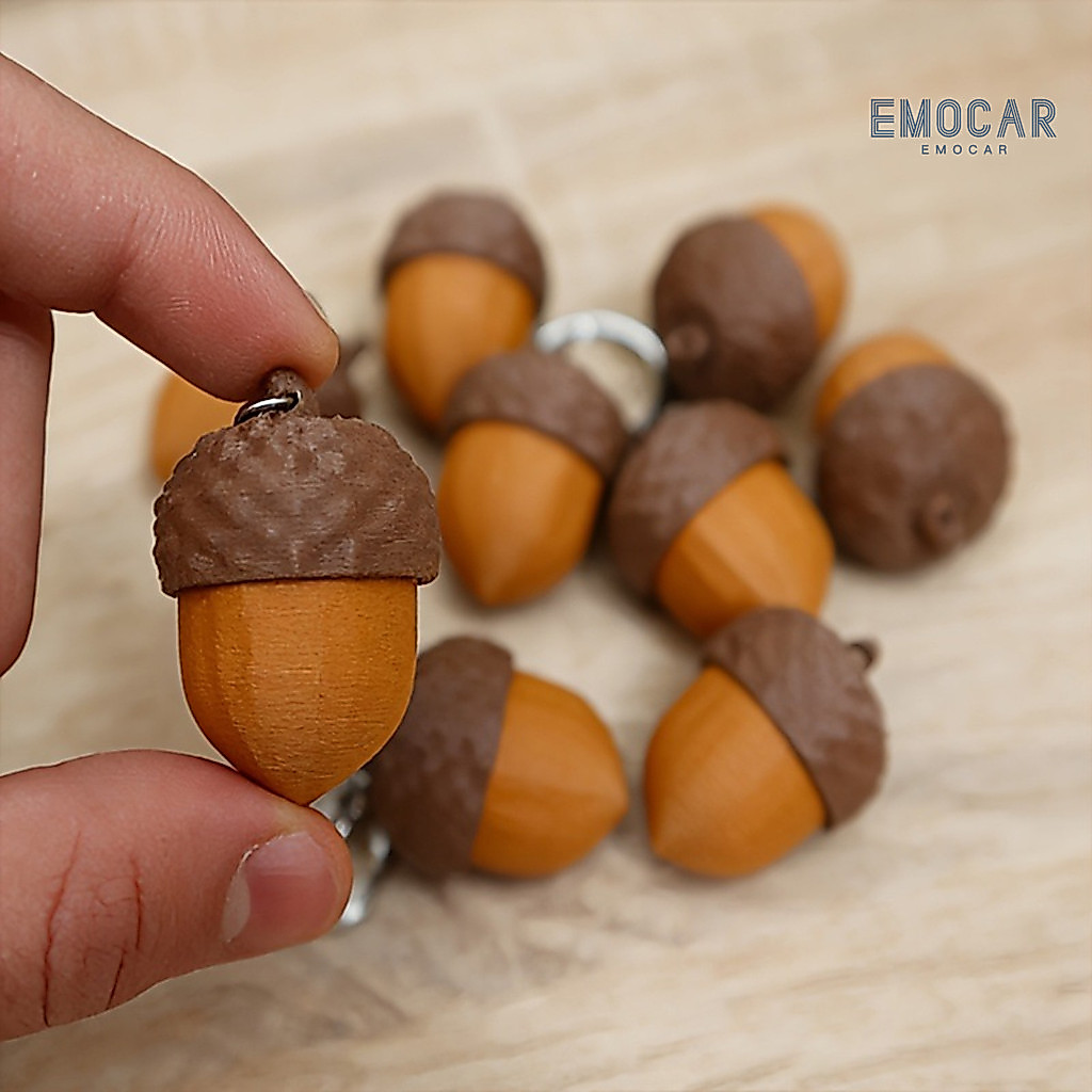 Emocar 3D พิมพ์ Acorn Fidget Clicker, ปลอม Acorn Finger Clicker, ความเครียดบรรเทา Push Acorn ของเล่น