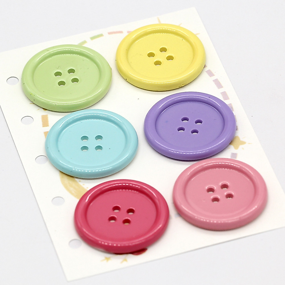 10ชิ้น/เซ็ต30มิลลิเมตรขนาดใหญ่รอบปุ่มพลาสติกที่มีสีสันสําหรับเสื้อผ้าผู้หญิงเสื้อสูท ทําเอง หัตถกรรมอุปกรณ์เย็บผ้า