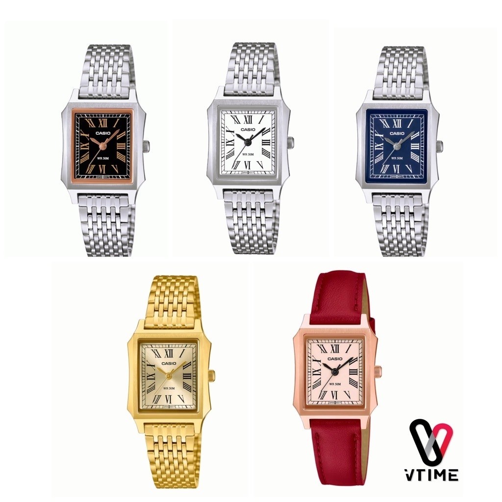 CASIO นาฬิกาข้อมือผู้หญิง รุ่น LTP-B190D-1B | LTP-B190D-7B | LTP-B190G-9B | LTP-B190RGL-4B