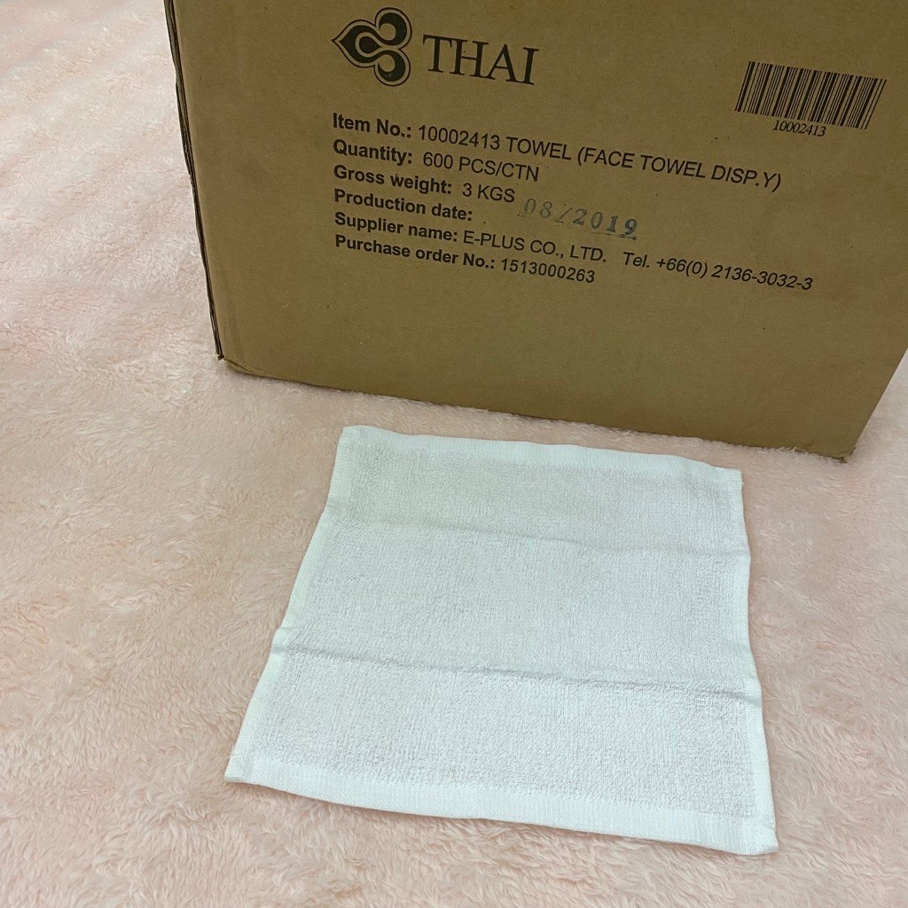 ❤️‍🔥 โปรโมชั่น เปิดร้าน ผ้าเช็ดหน้าการบินไทย ของใหม่ 1 ผืน 2 บาท ขนาด 21x21Cm