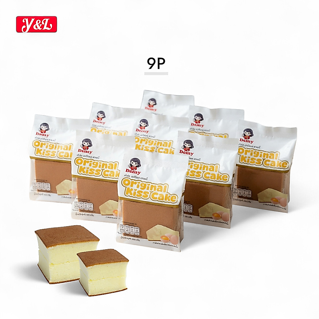 เค้กคิสไข่ 9 ชิ้น ตราเดมี่ ขนาด100กรัม รสออริจินอล