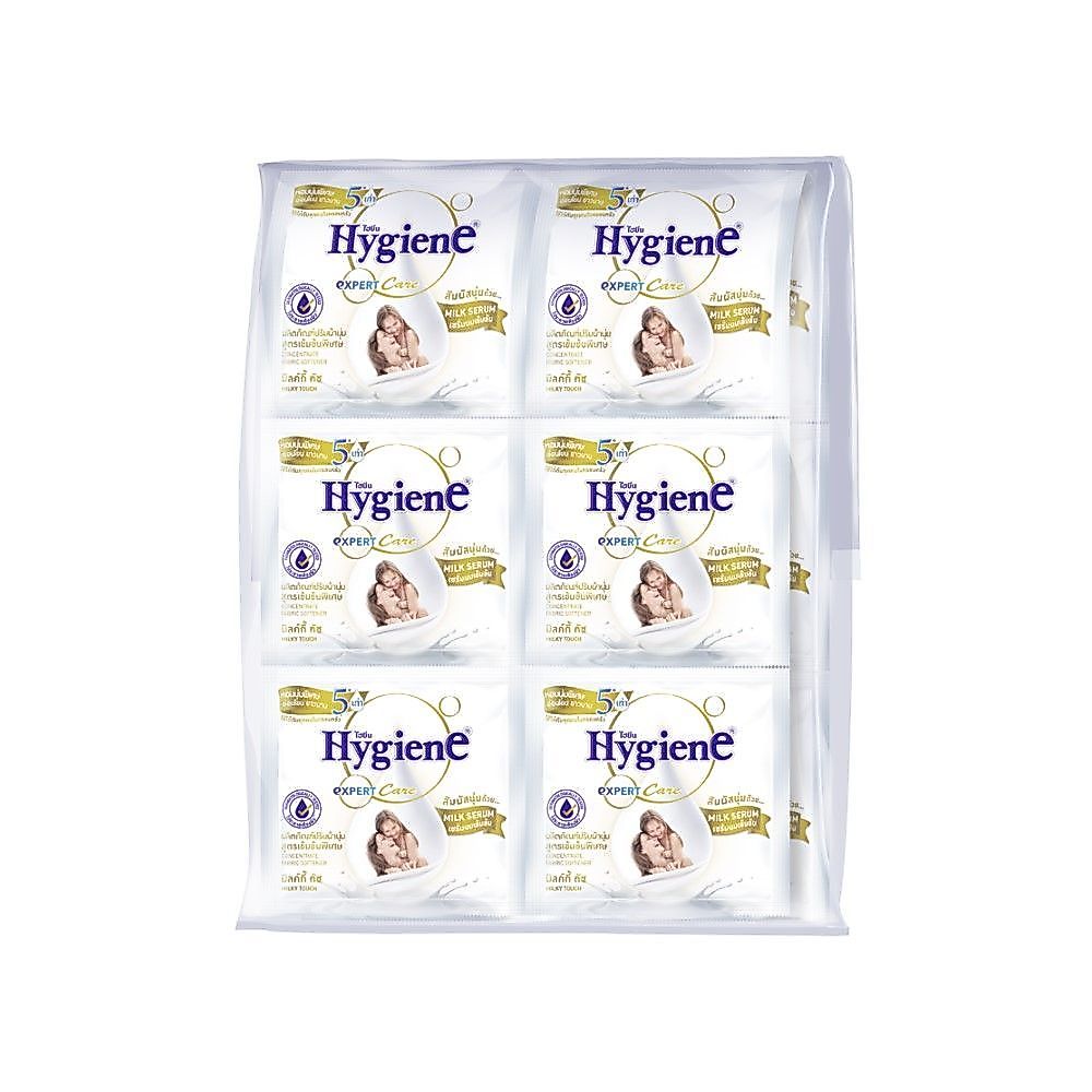 ไฮยีน น้ำยาปรับผ้านุ่ม มิลค์กี้ ทัช ขาว 20 มล. X24 HYGIENE FABRIC SOFTENER MILKYTOUCH WHITE 20 ML. X24