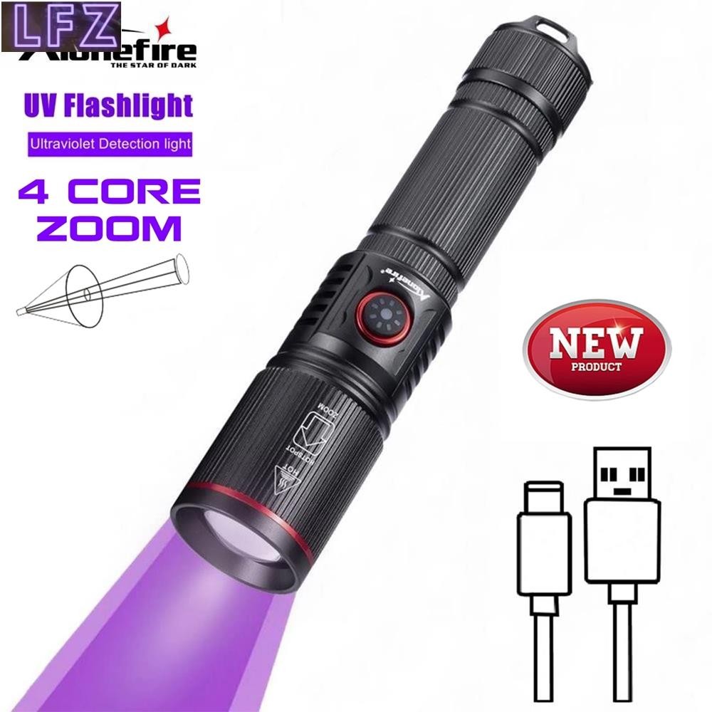 LFZ ไฟฉาย LED 20W ซูมได้ พลังงานสูง 365nm/395nm สําหรับสัตว์เลี้ยง สุนัข แมว