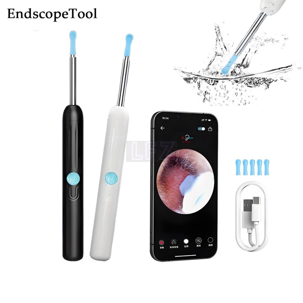 Endscopetool CC6 เครื่องมือกําจัดขี้หูอัจฉริยะพร้อมกล้องเครื่องทําความสะอาดหูไร้สายสําหรับ iOS และ A
