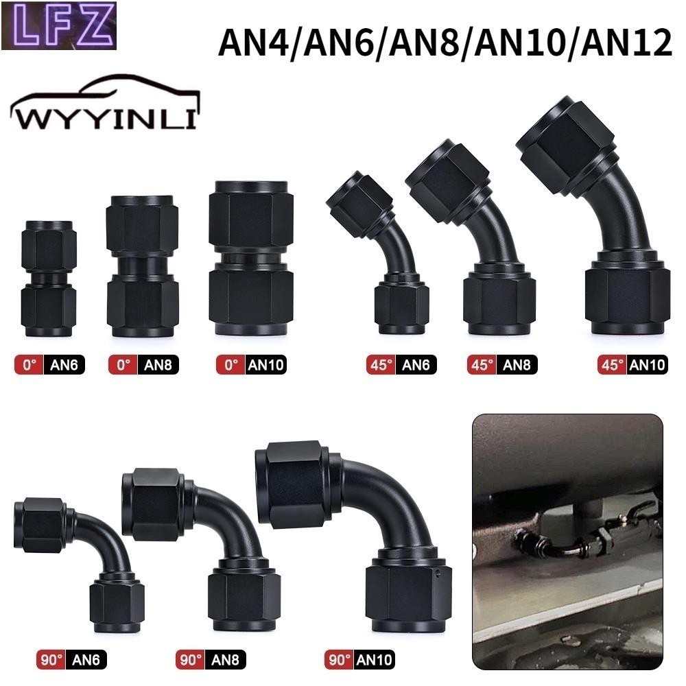 ข้อต่อท่อน้ํามันไฮดรอลิค 0 45 90 องศา AN6 AN8 AN10 Female To AN6 AN8 AN10