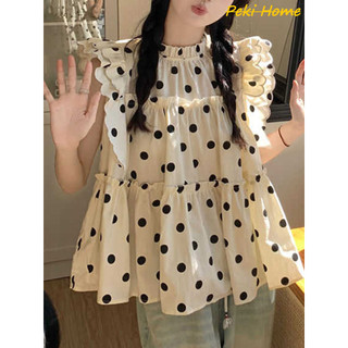 หวานละมุน เสื้อเชิ้ตแขนระบาย ดีไซน์ปกปิด ใส่สบาย