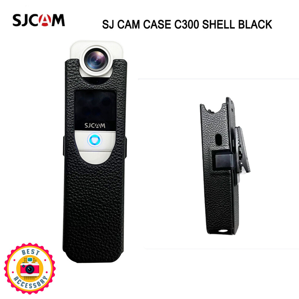 เคสหนัง SJ CAM CASE C300 SHELL BLACK  อุปกรณ์เสริมกระเป๋าหนังกล้องสำหรับกล้องกีฬา SJCAM C300 Series 