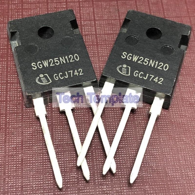 ((1 ชิ้น) ชิ้นส่วนอิเล็กทรอนิกส์ SGW25N120 คลังสินค้าพร้อม TO-247 MOS Field Effect Tube 1200V 25A