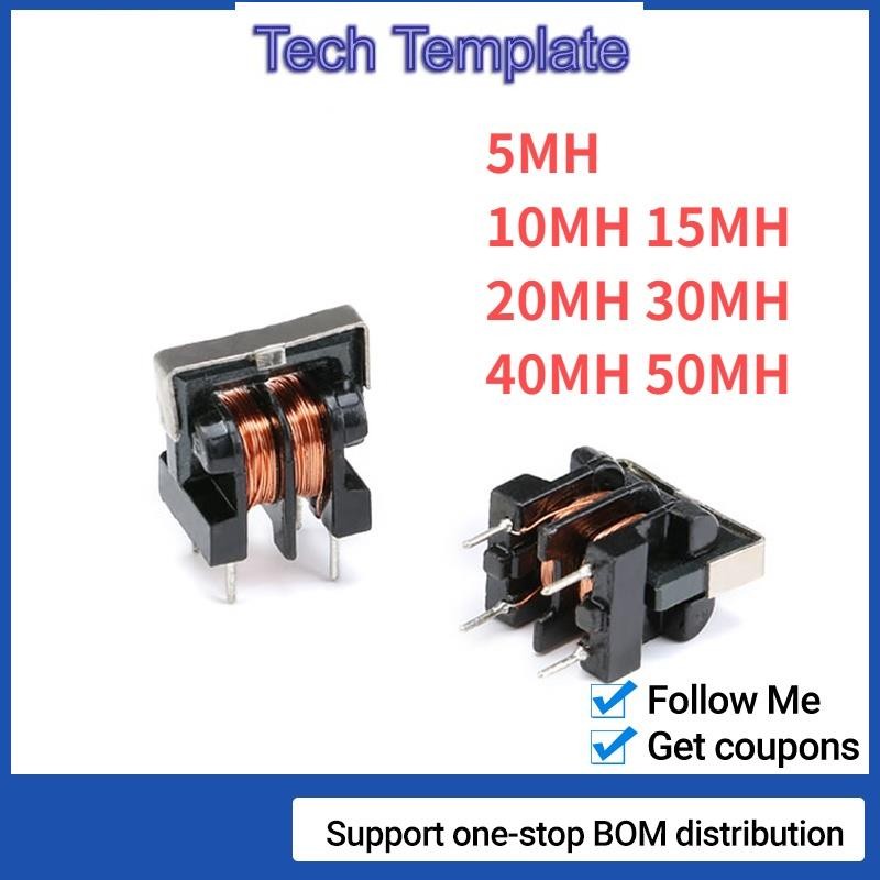 ตัวเหนี่ยวนําโช้คโหมดทั่วไป UU9.8 UF9.8 7 ค่า 10mH 20mH 30mH 40mH 50mH สําหรับฟิลเตอร์พิทช์ 7*8 มม. 