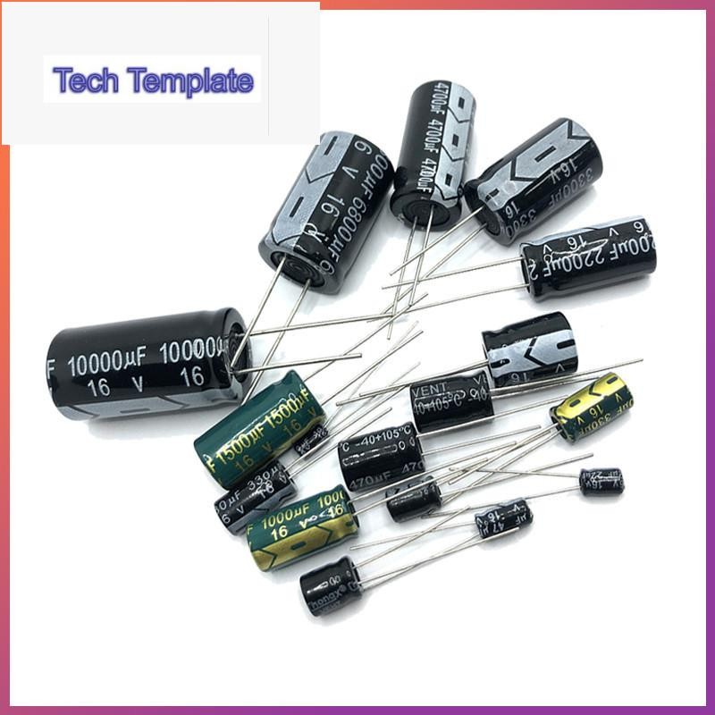 1pcs-50pcs 50V อลูมิเนียม Electrolytic Capacitor 0.1UF 0.22/0.33/0.47UF 1UF 10UF 22UF 33UF 47UF 68UF