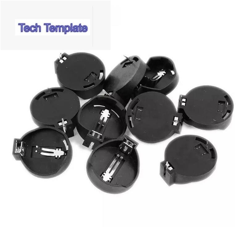 10ชิ้น Cr2025 เคสปุ่มแบตเตอรี่ Cr2032 สําหรับใส่แบตเตอรี่ 2032