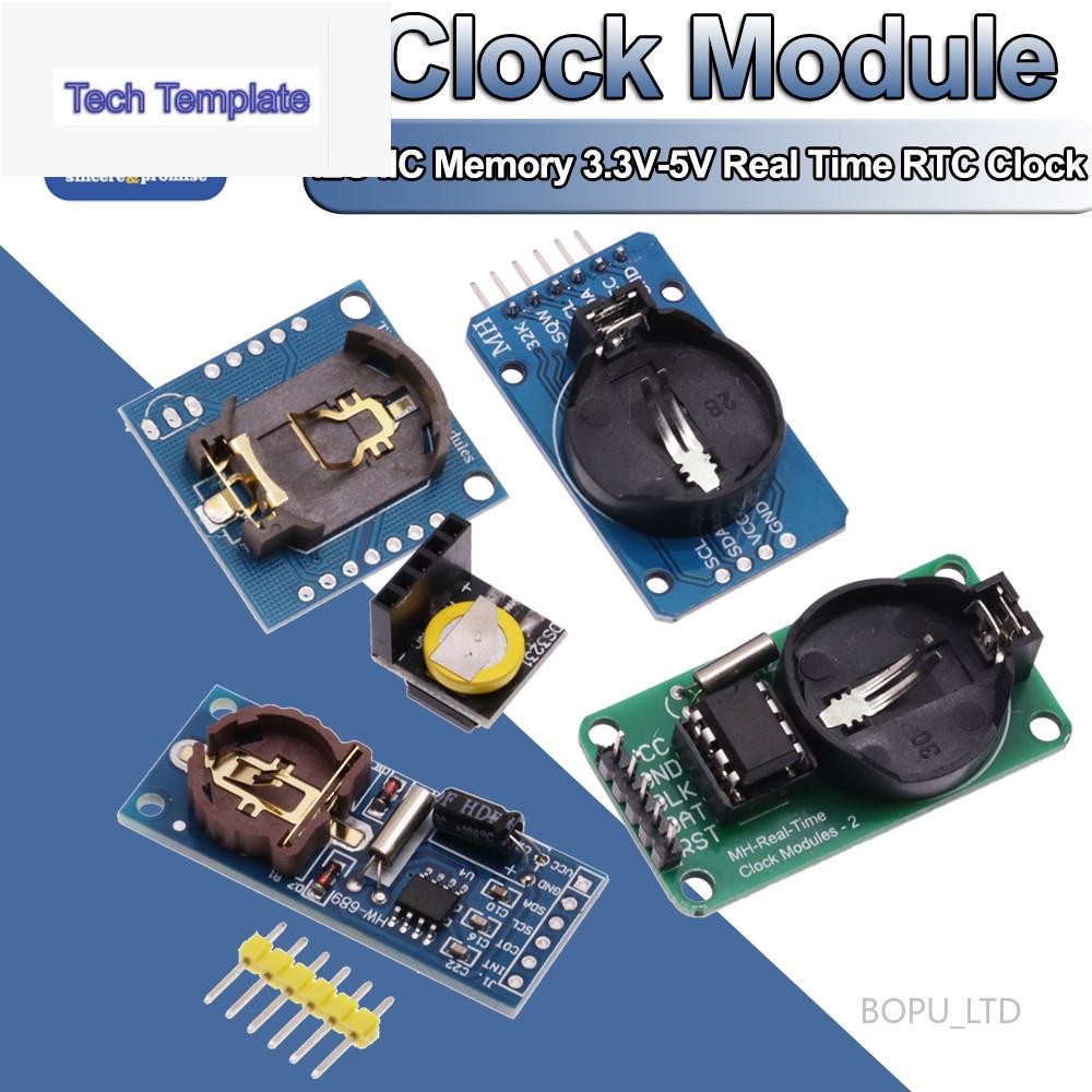 DS1302/DS1307/PCF8563/DS3231 AT24C32 I2C IIC หน่วยความจํา 3.3V-5V แบบเรียลไทม์ Precision RTC นาฬิกา 