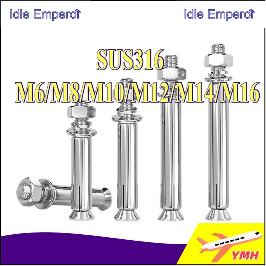 [การจัดส่งพร้อมท์]สลักเกลียวสกรูขยายสแตนเลส 316, ท่อขยายระเบิดยืดขยายตะปูท่อด้านนอก M6/M8/M10/M12/M1