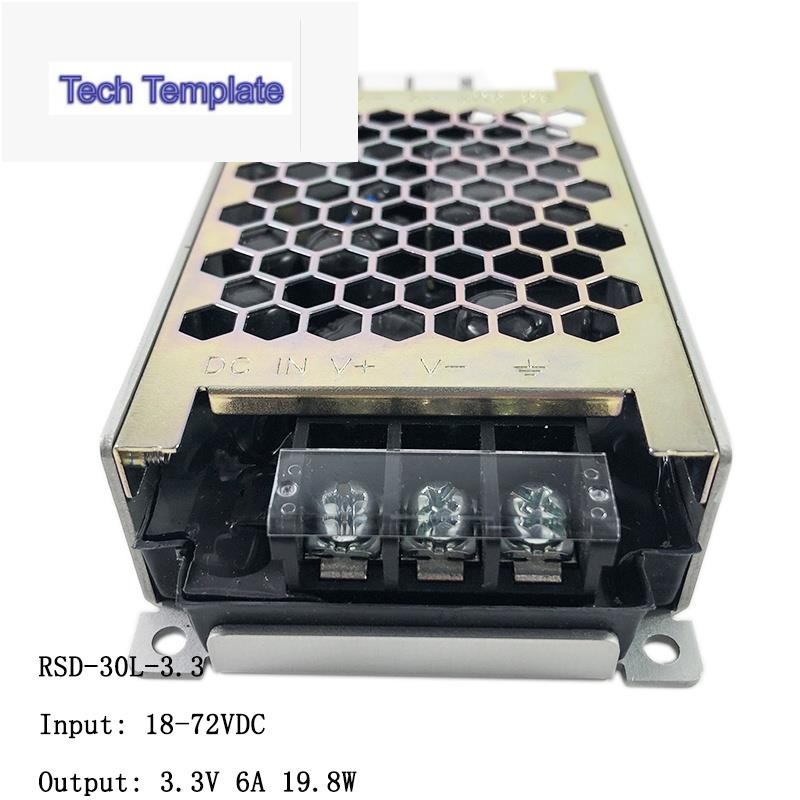 MEAN WELL RSD-30L-3.3 18 ~ 72V DC ถึง 3.3V DC 6A 20W รถไฟที่เชื่อถือได้ DC-DC Converter Switching Po