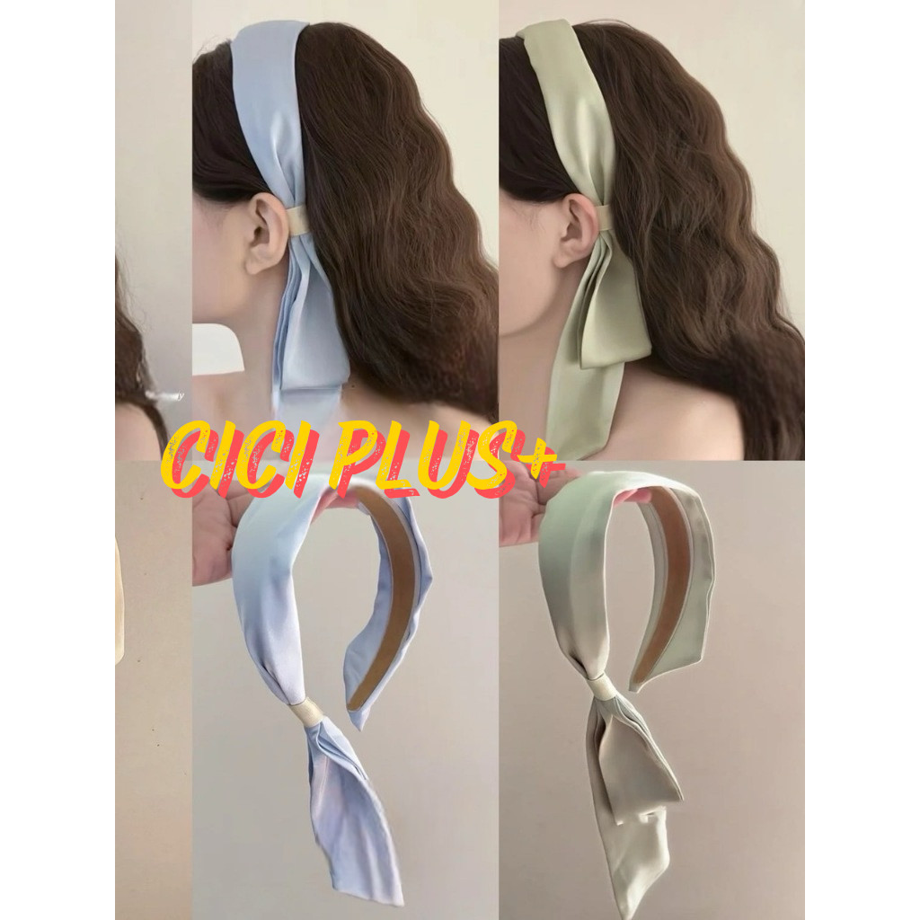 CiCi Plus+(223) ที่คาดผมผ้าซาติน สไตล์คุณหนู เครื่องประดับผู้หญิง