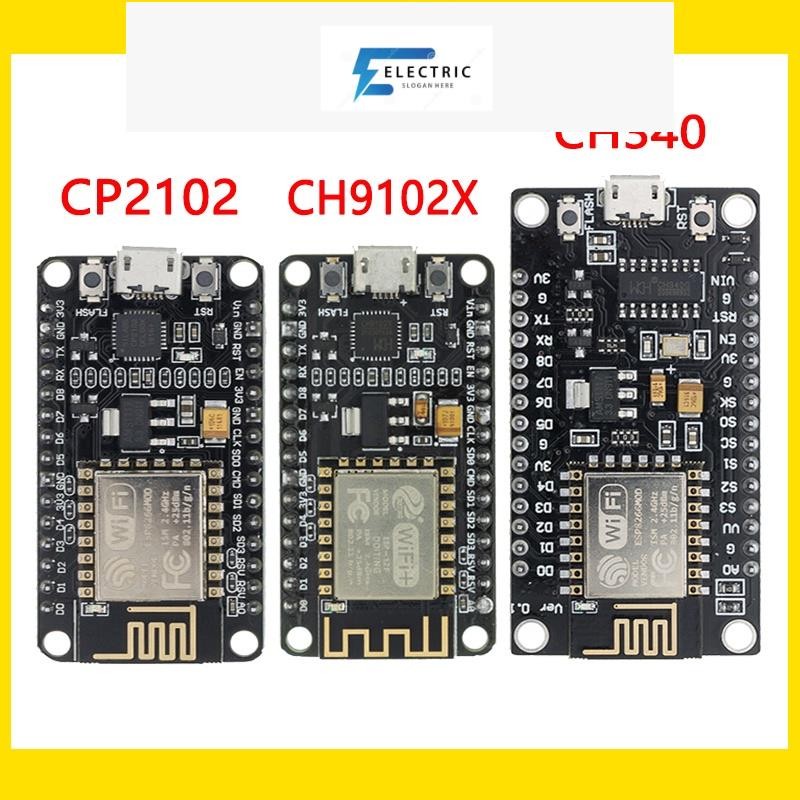 โมดูลบอร์ดไร้สาย CH340 CP2102 CH9102X NodeMcu V3 V2 Lua WIFI ESP8266 ESP-12E